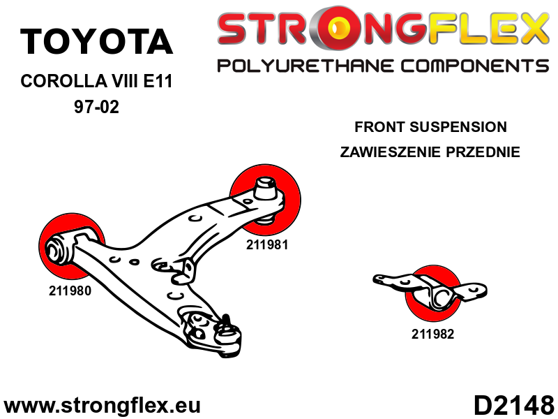 211981B: Front control arm – rear bush