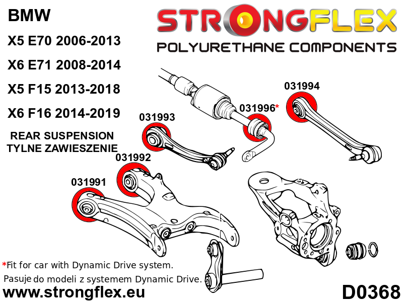 031996A: Rear anti roll bar bush SPORT