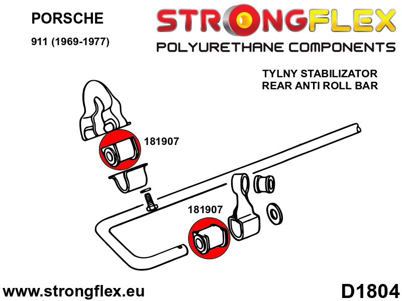 181907B: Rear anti roll bar bush