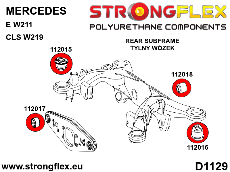 112016A: Rear crossmember – rear bush SPORT