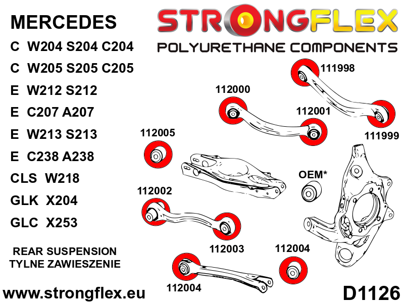 112005A: Rear arm bush SPORT