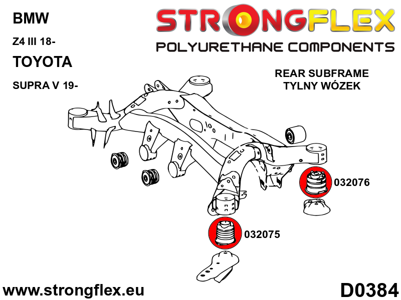 032074B: Rear anti roll bar bush