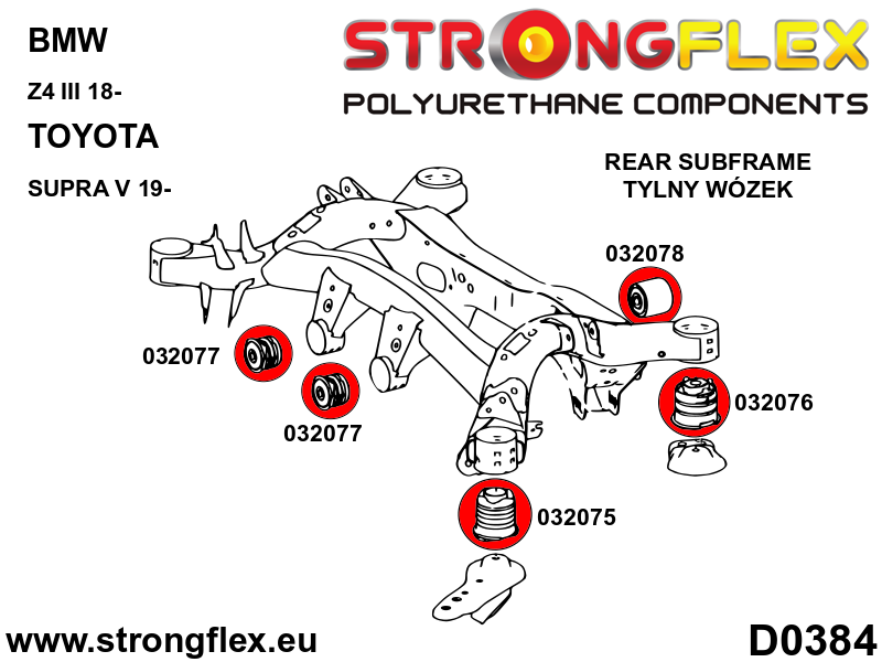 032077A: Rear diff mount - front bush SPORT