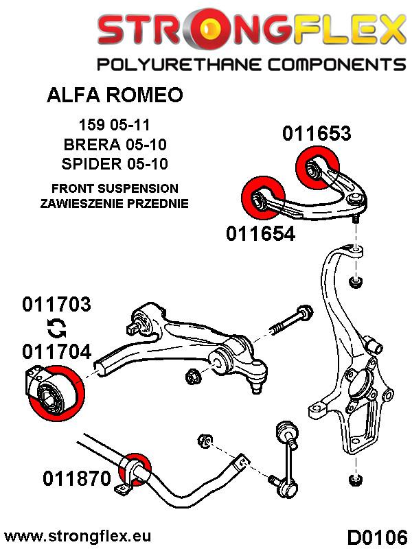 016254B: Front suspension bush kit