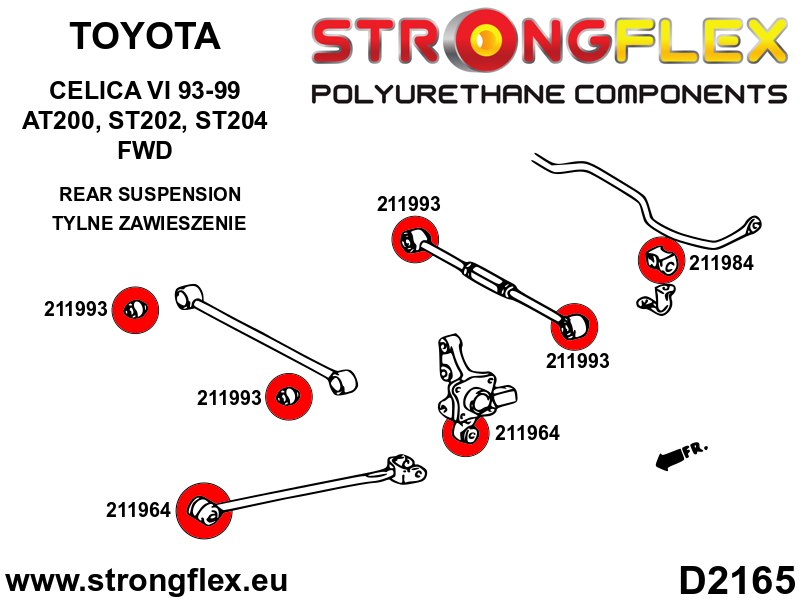 211993A: Rear arm bush SPORT