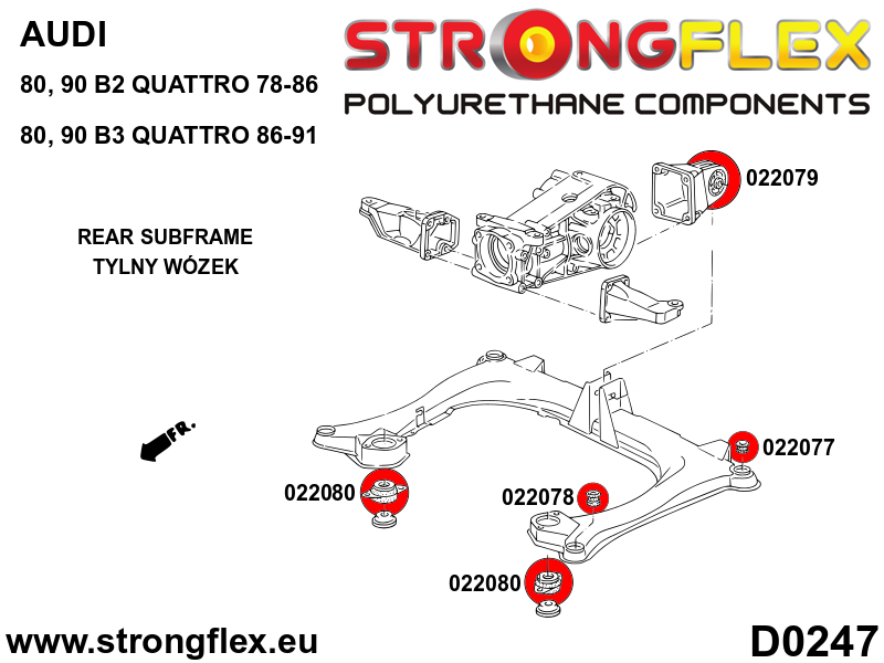 022079B: Rear differential mounting bush - rear