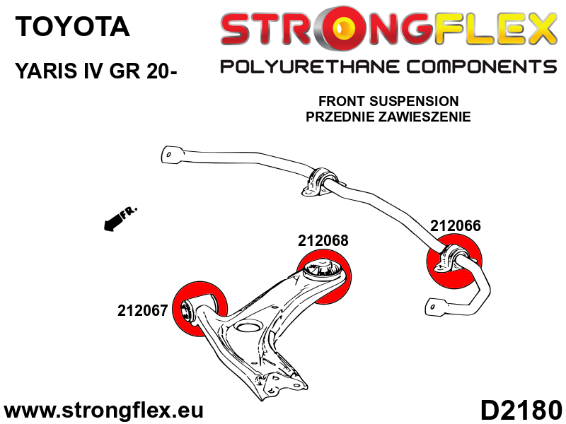 212066A: Front anti roll bar bush SPORT