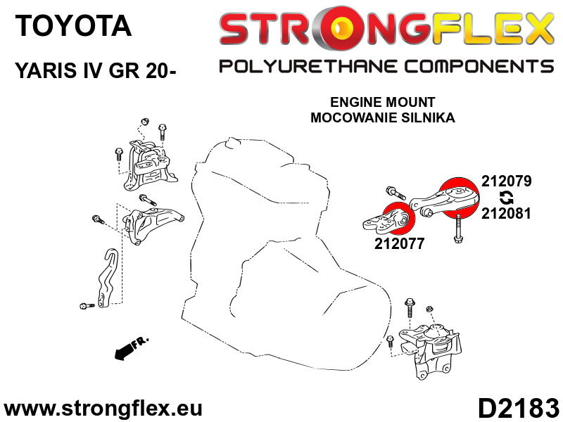 212081A: Gearbox mount insert SPORT