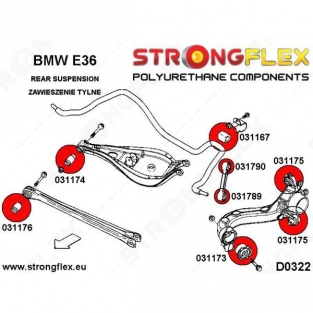 Stabilisatorstang link busjes achterzijde E30 E36 4 stuks