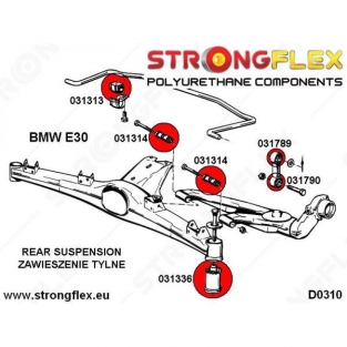 Stabilisatorstang link busjes achterzijde E30 E36 4 stuks