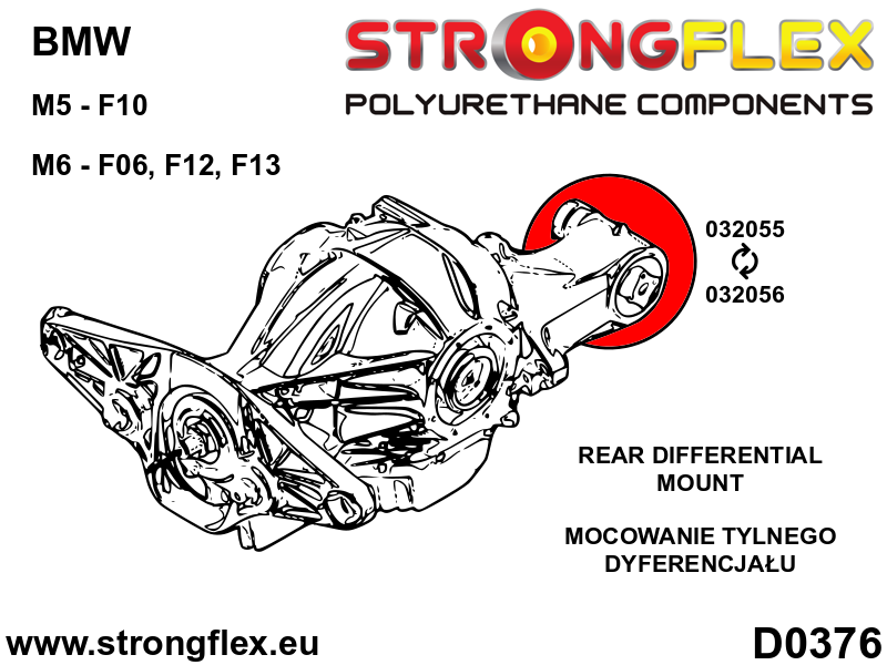 032056A: Rear differential bush SPORT