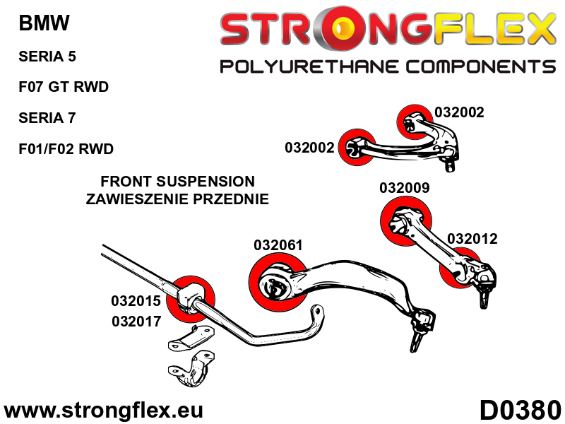 036079A: Full suspension  polyurethane bush kit SPORT