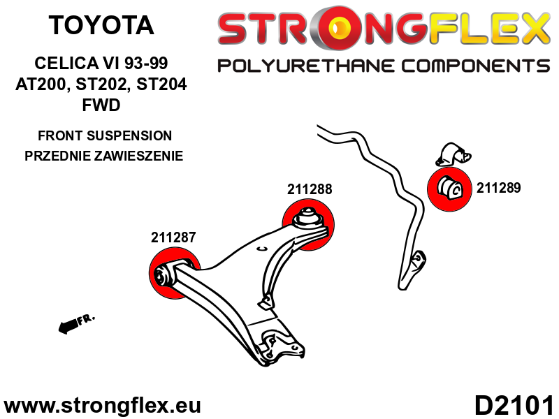 216278A: Full suspension bush kit SPORT