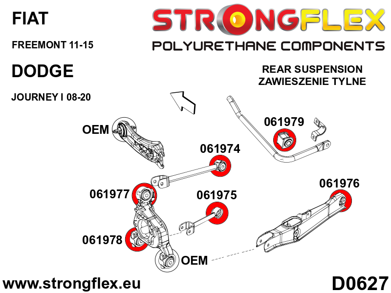 066071B: Rear suspension bush kit