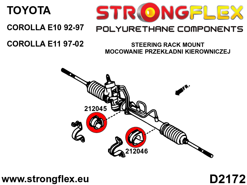 212046A: Steering rack bush SPORT