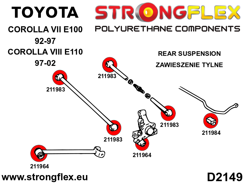 216285B: Full suspension bush kit