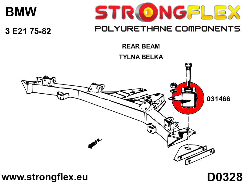 036127A: Rear suspension bush kit SPORT