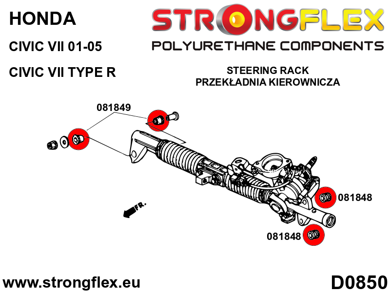 081849A: Steering rack bush SPORT