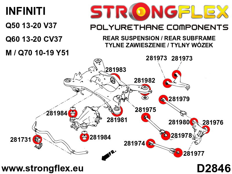 281983A: Rear diff mount - rear bush SPORT