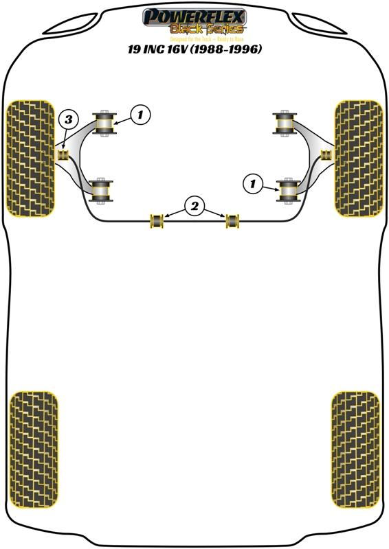 Voorste stabilisatorstang binnenbus 23 mm 19 inc 16v, Clio Models, Megane Models, Scenic Models, Twingo, straat