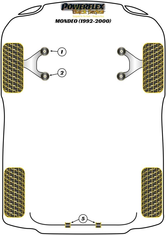 Achterste stabilisatorstangbevestiging 18 mm Mondeo Models, Sierra Models, straat