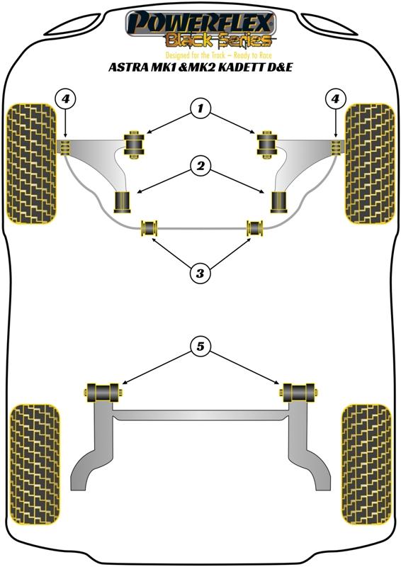 Montagebus stabilisatorstang voorzijde 22 mm ASTRA MODELS, Manta B, Vectra B, straat