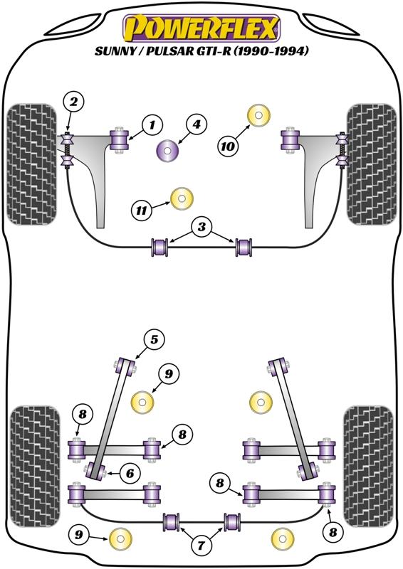 231998A: Achterdiffsteun - voorste bus SPORT