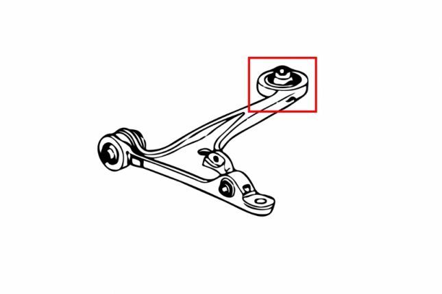 S2000 voor onder draagarm bus - COMPLIANCE(kogellager) 2PCS / SET