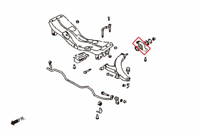 IMPREZA GC / GD voor onder draagarm bus-BIG(hard rubber) 2PCS / SET