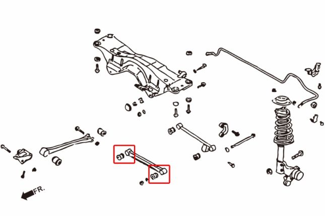 IMPREZA GC / GD achter VOOR LATERAL draagarm bus(hard rubber) 4PCS / SET