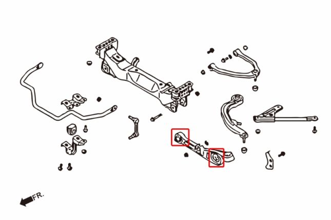 350Z / Z33 Voor Onder draagarm bus(kogellager) 4PCS / SET