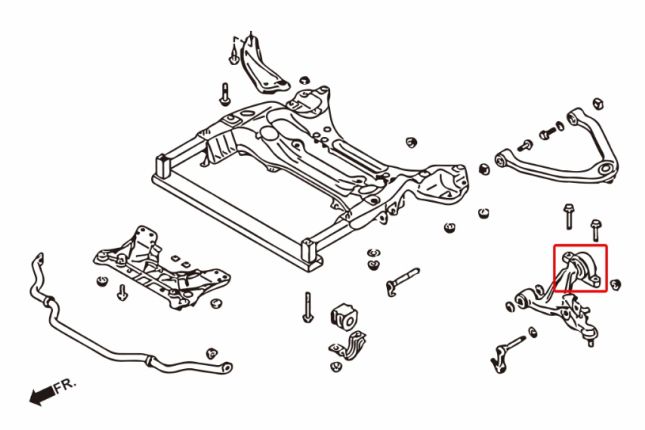 370Z Voor Onder draagarm COMPLIANCE bus RH & LH2PCS / SET