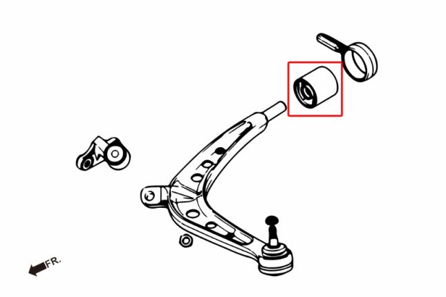 BMW E46 325xi / 330XI 4WD Voor Onder draagarm bus(hard rubber) 2PCS / SET