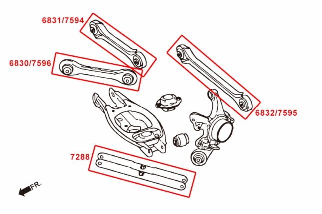 Achter camberarm verstelbaar uniball E81-E93