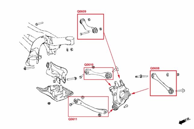 Toyota Supra J29 \'19 - / BMW 3\'S G20 / G21 \'19 - / Z4 G29 \'19 - achter boven voor draagarm (kogellager) - 2PCS / SET