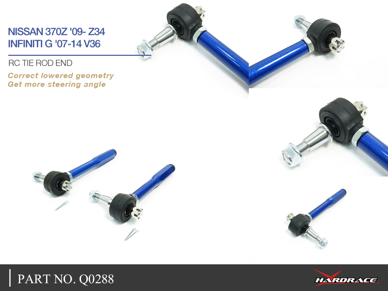 NISSAN 370Z '09 - Z34 / Infiniti G '07 -14 V36 RC spoorstangeind - 2PCS / SET