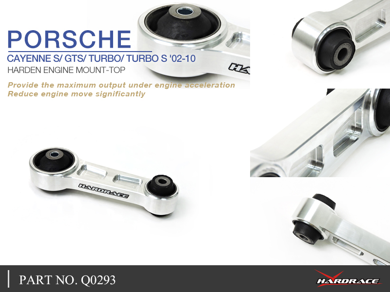 PORSCHE CAYENNE S / GTS / TURBO / TURBO S \'02 -10 hard ENGINE MOUNT, TOP - 1PCS / SET