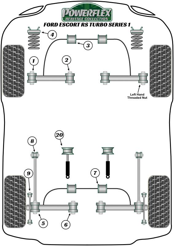 Rear Anti Roll Bar Mounting Bush 12mm Escort Models, Sierra Models, road