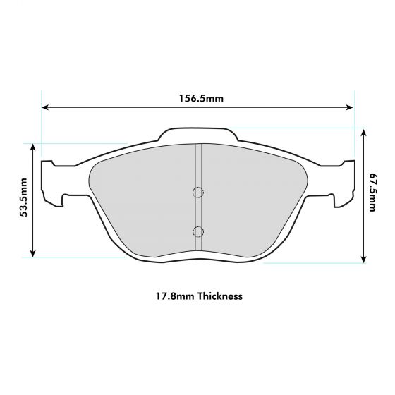 Ford Fiesta ST150 Focus ST170 voor ProTrack Performance rem blokken 8197PT