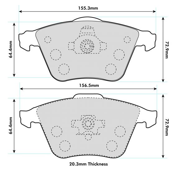 SEAT LEON (1P1) Golf Mk5 R32 & GTI voor Protrack blokken 8602PT