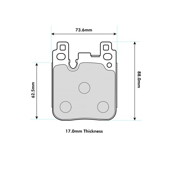 BMW 2-pots brembo achter ProTrack blokken 8686PT