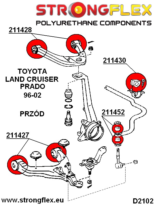 216123A: Voorwielophangingsset SPORT