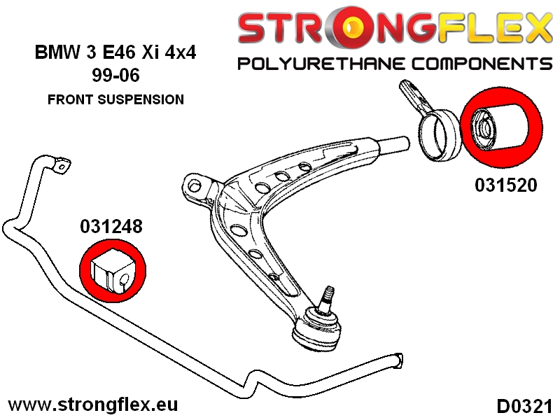 031248A: Front anti roll bar bush SPORT