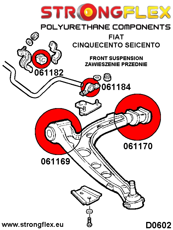 061169A: Front wishbone - front bush SPORT