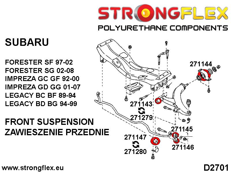 271143A: Voorste draagarm voorste bus 55mm SPORT