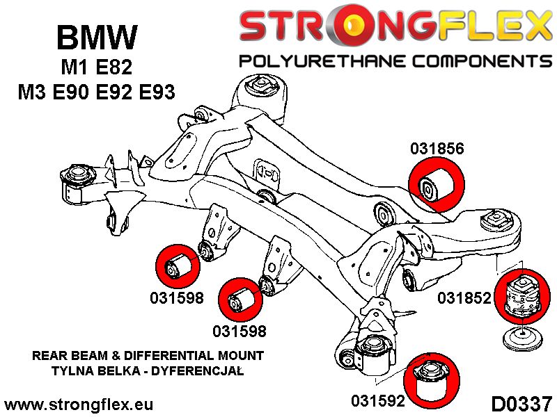 031598A: Rear diff front mounting bush SPORT