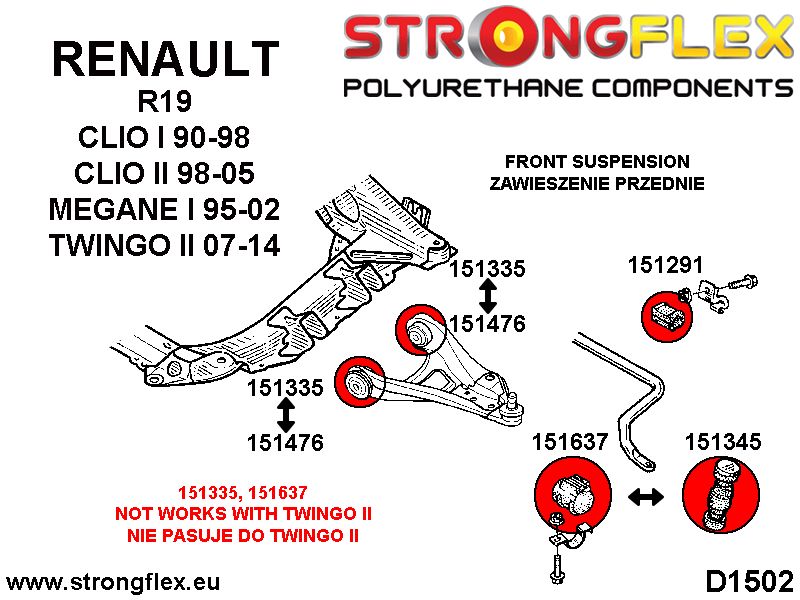 151291B: Voorste anti-roll bar bus