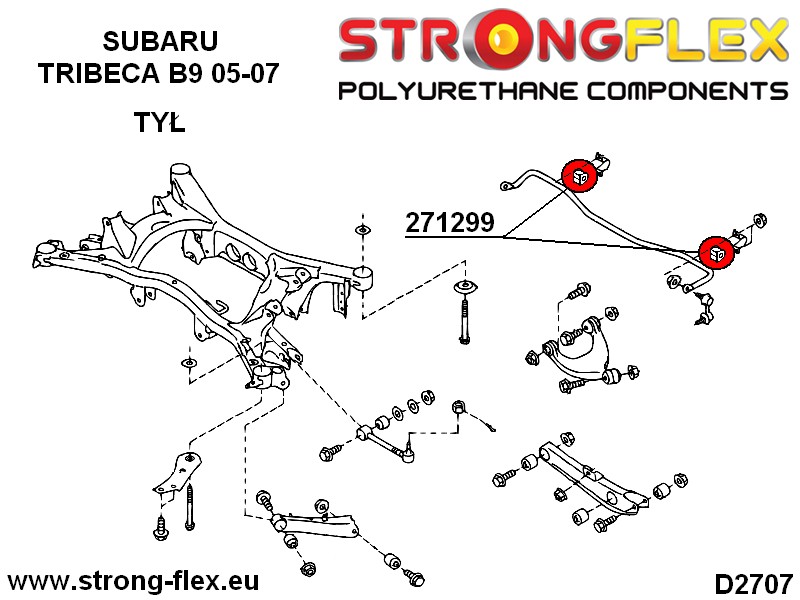 271299A: achterste stabilisatorstangbus 15 mm SPORT