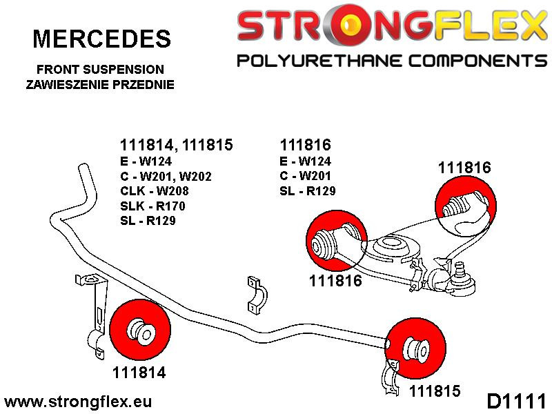 111815A: Stabilisatorstang voor - buitenste bus SPORT