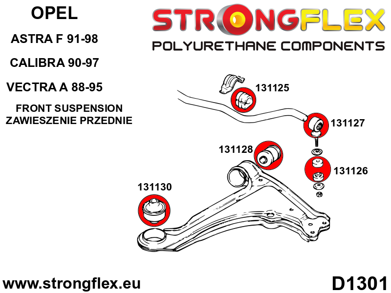 131125B: Front anti roll bar bush